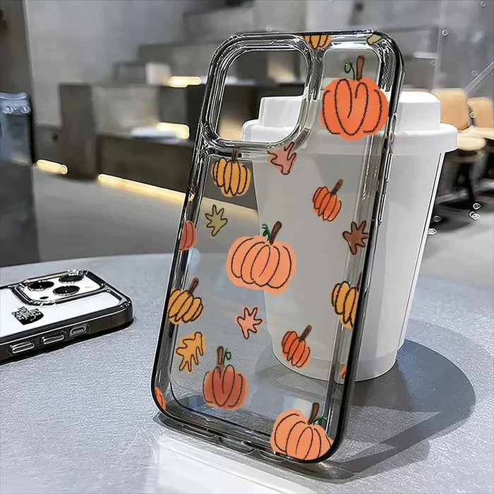 Happy Halloween Pumpkin Clear Phone Case For iPhone PhoneShells