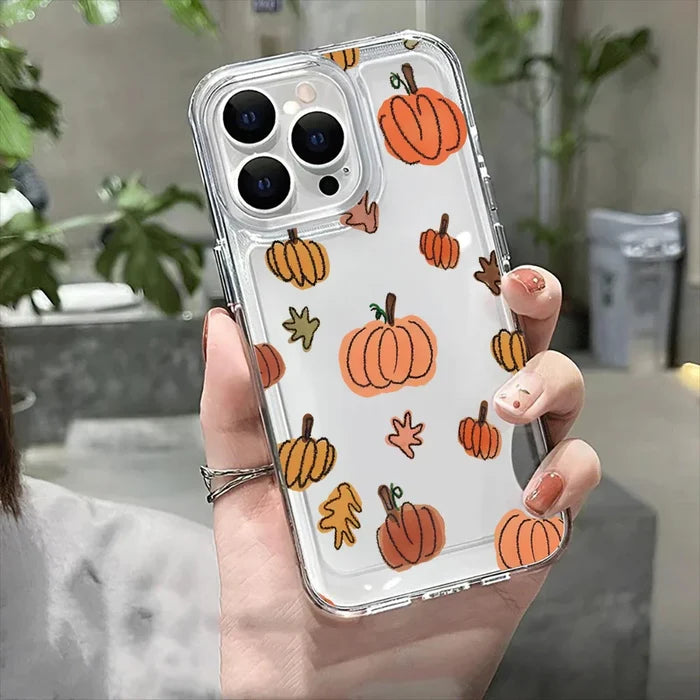 Happy Halloween Pumpkin Clear Phone Case For iPhone PhoneShells