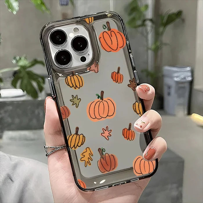 Happy Halloween Pumpkin Clear Phone Case For iPhone PhoneShells