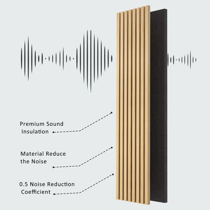Hausvita Acoustic Solid Wood Slat Wall Panels ( 2 Panels Per Box ) -Wholesale HAUSVITA