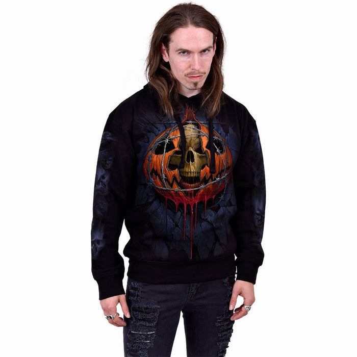 HEADLESS - Hoody Black Spiral USA