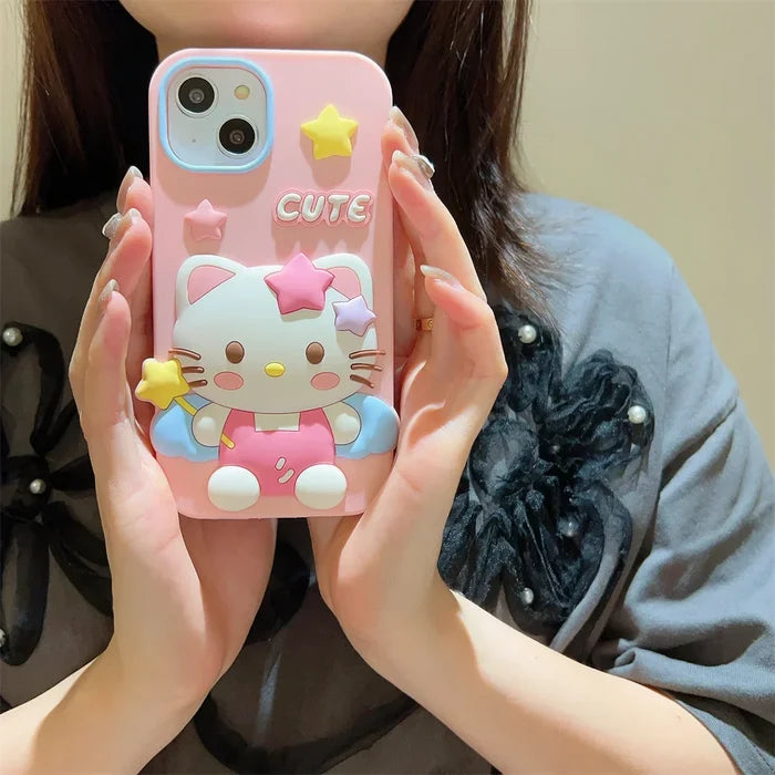 Hello Kitty Cartoon Silicone Phone Case PhoneShells
