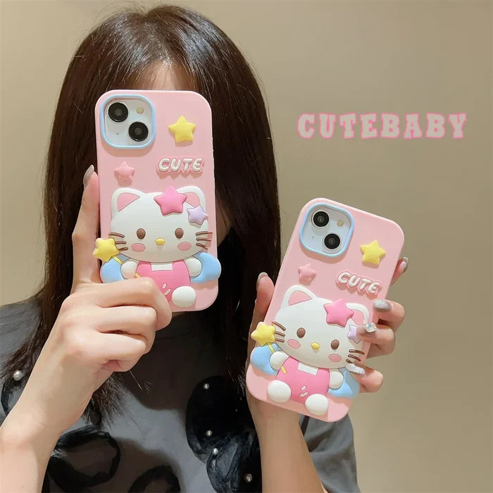 Hello Kitty Cartoon Silicone Phone Case PhoneShells