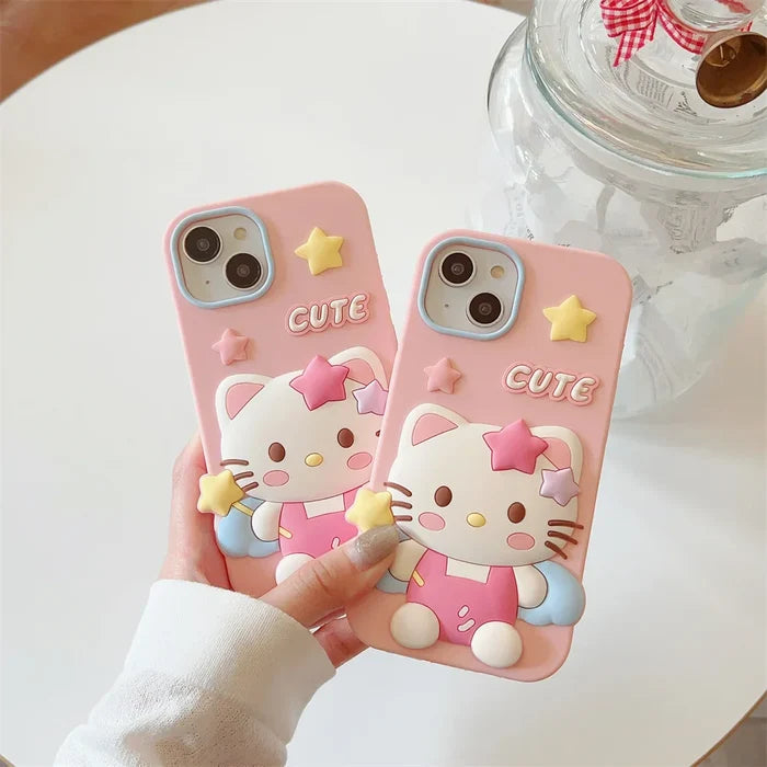 Hello Kitty Cartoon Silicone Phone Case PhoneShells