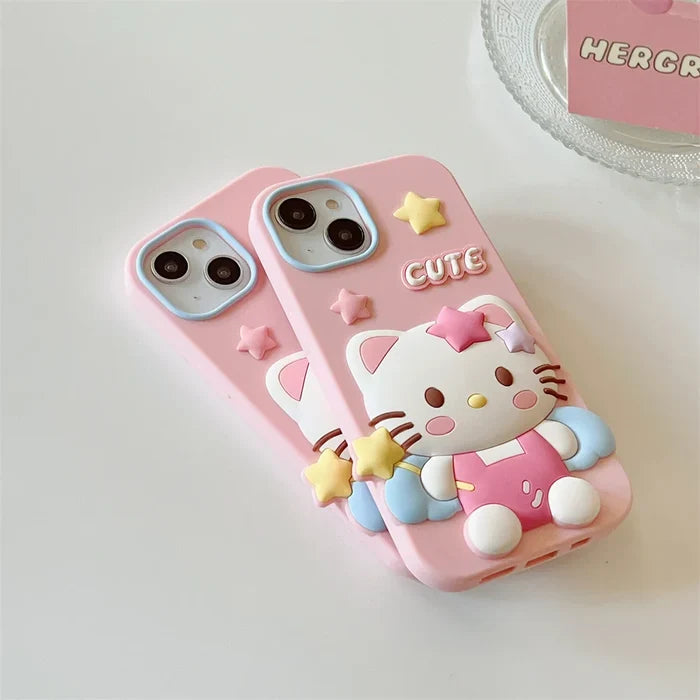 Hello Kitty Cartoon Silicone Phone Case PhoneShells