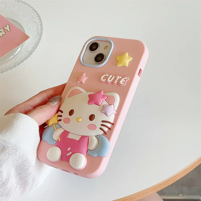 Hello Kitty Cartoon Silicone Phone Case PhoneShells