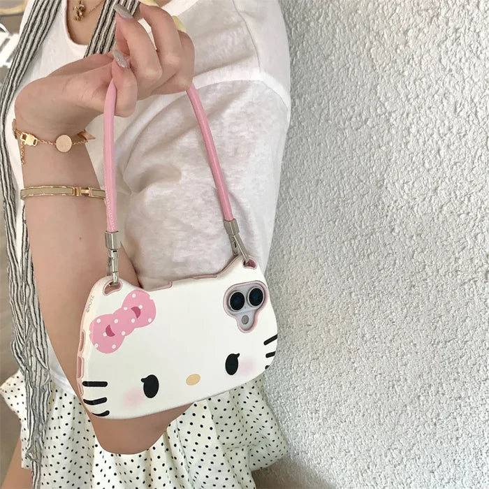 Hello Kitty Glasses Cute Pink Bow Lovely Phone Case PhoneShells