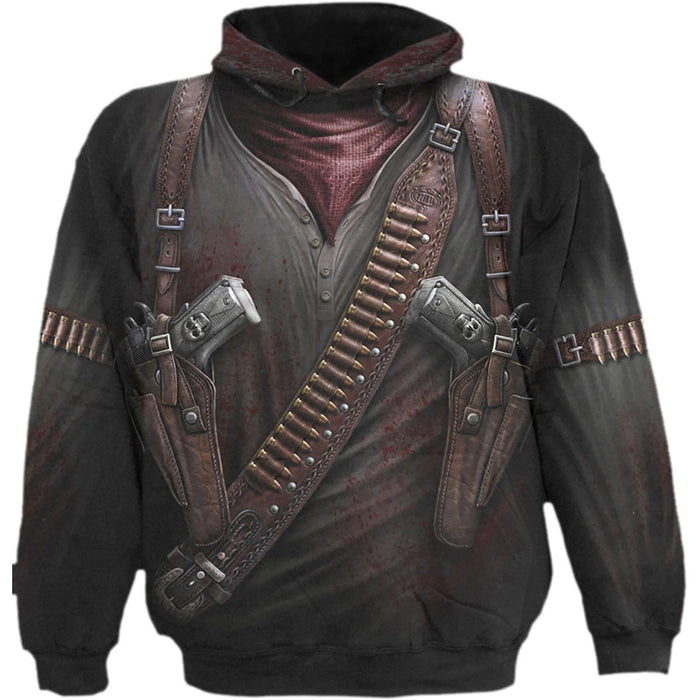HOLSTER WRAP - Allover Hoody Black Spiral USA