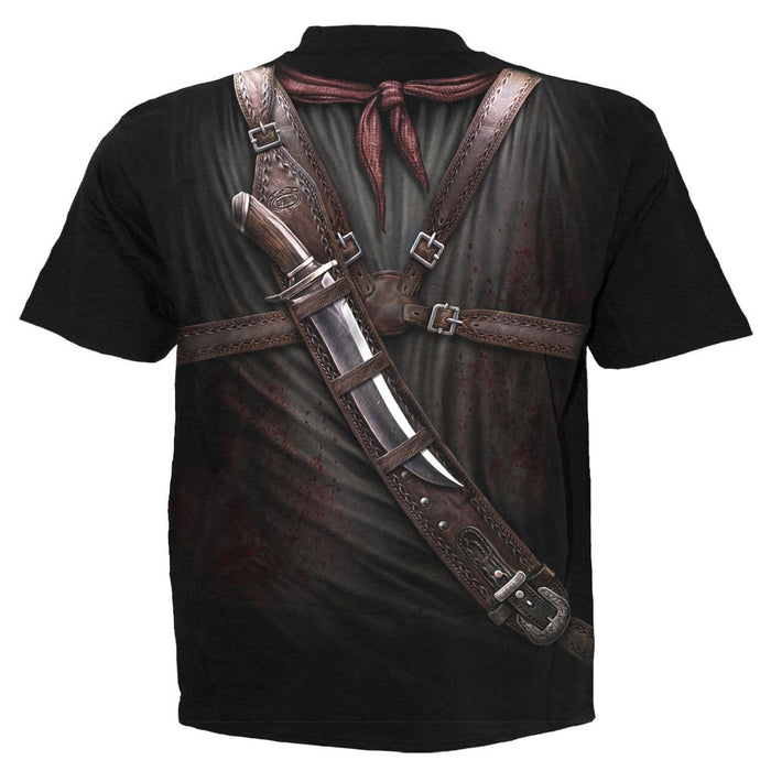 HOLSTER WRAP - Allover T-Shirt Black Spiral USA