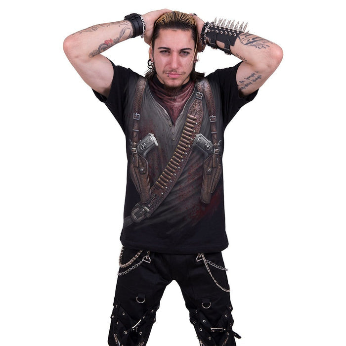 HOLSTER WRAP - Allover T-Shirt Black Spiral USA