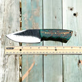 HUNTING KNIFE WITH PINE CONE HANDLE HIGH CARBON STEEL, HANDMADE FIXED BLADE KNIFE cskforged