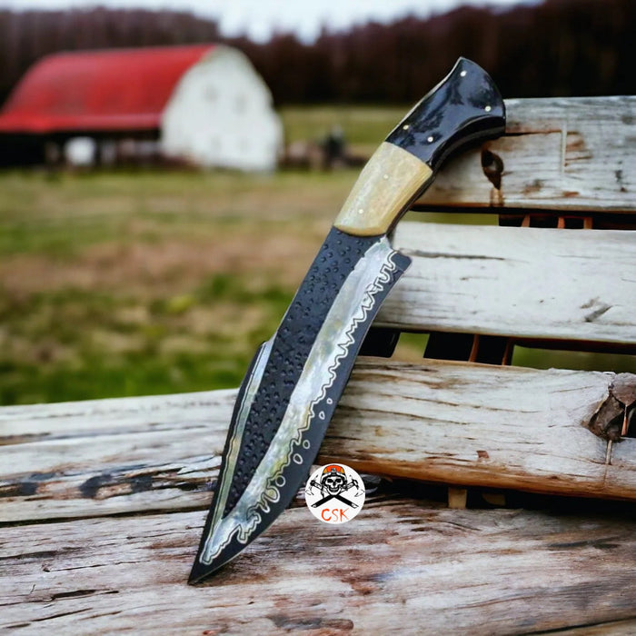 Hunting Survival Knife with D2 steel Blade cskforged