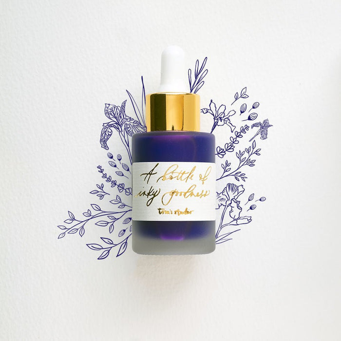Iris - Calligraphy Ink in bottle with illustration in ink
