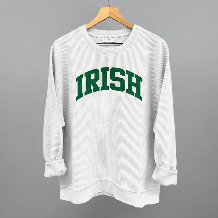 Oversized Corded Crew / White / S