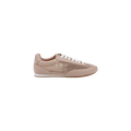The Jarah Sneaker is shown in a side profile view against a plain white background, featuring a beige colorway with white laces, mesh side panels, and a retro-inspired design.