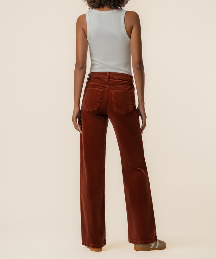 Jean Corduroy High Rise Wide Straight Leg in Sienna