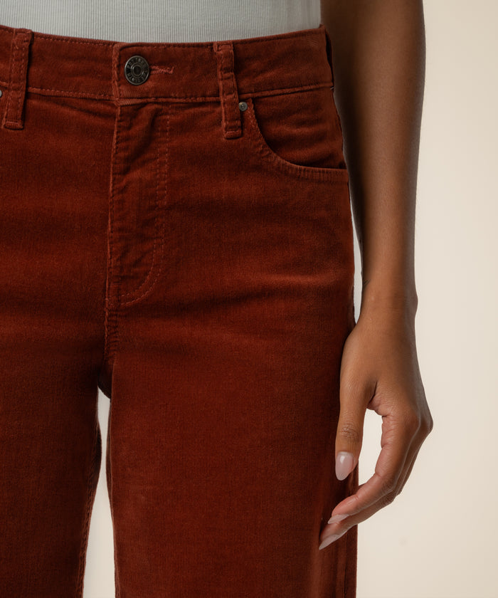 Jean Corduroy High Rise Wide Straight Leg in Sienna