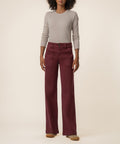 Jodi Twill High Rise Straight Leg in Claret