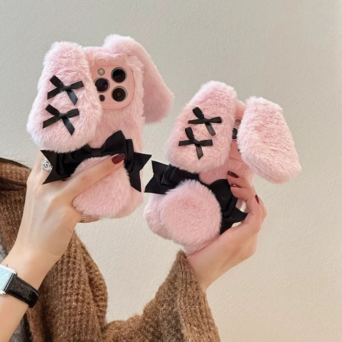 Kawaii Maid Bunny Plush Phone Case PhoneShells