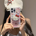 Kawaii Sweet Cake Hellokitty Glitter Magnetic Phone Case For iPhone PhoneShells