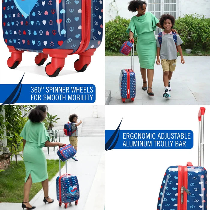 Kids Back to School 18" Carry-on Suitcase Set Nautica