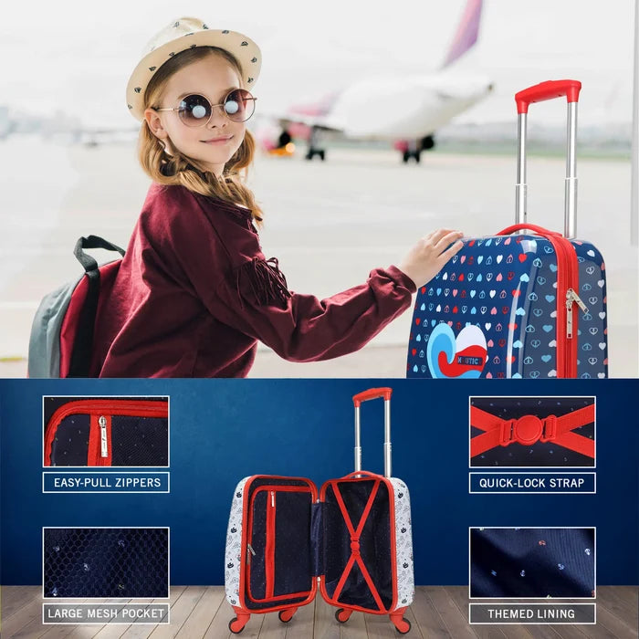 Kids Back to School 18" Carry-on Suitcase Set Nautica