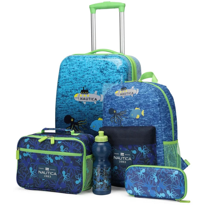 Kids Back to School 18" Carry-on Suitcase Set Nautica