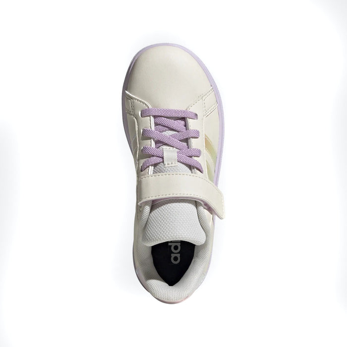 adidas Kids' Grand Court 2.0 Elastic Lace Sneakers runnwalk