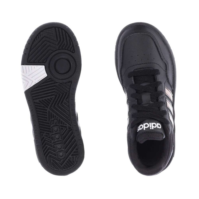 adidas Kids' Hoops 3.0 Sneaker - Black runnwalk