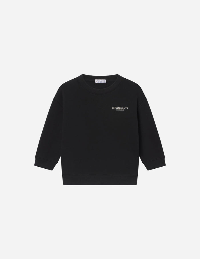 Kingdom Club Black Kids Crewneck Elevated Faith