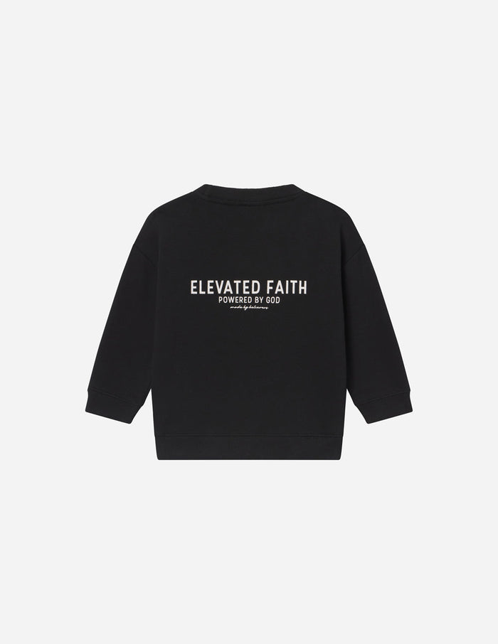 Kingdom Club Black Kids Crewneck Elevated Faith