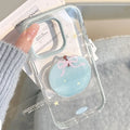 Korean 3D Cute Cartoon Blue Apple Star Soft Phone Case For iPhone PhoneShells