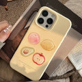 Korean 3D Fruit Graffiti Sticker Phone Case For iPhone PhoneShells