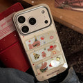 Korean Christmas Style Cartoon Puppy Silver Edge Plating Phone Case For iPhone PhoneShells