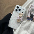 Korean Cute Flower 3D Plush Rabbit Phone Case For iPhone PhoneShells