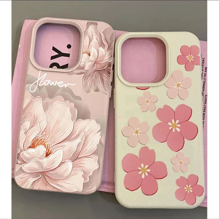 Korean Floral Flowers Phone Case For IPhone PhoneShells