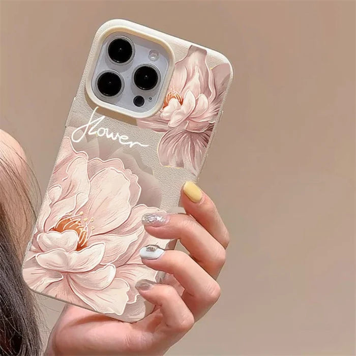 Korean Floral Flowers Phone Case For IPhone PhoneShells