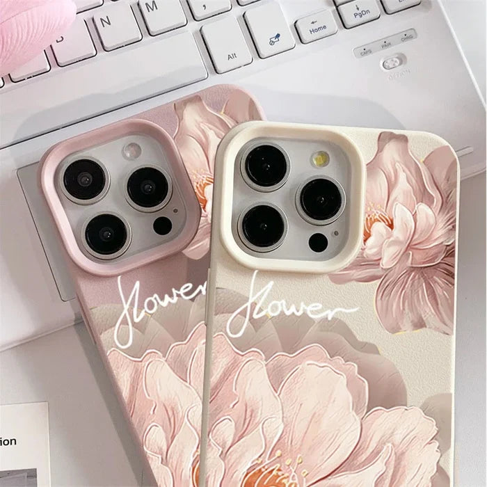 Korean Floral Flowers Phone Case For IPhone PhoneShells
