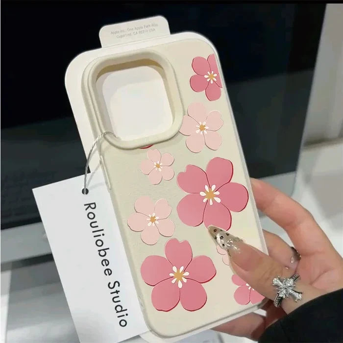 Korean Floral Flowers Phone Case For IPhone PhoneShells