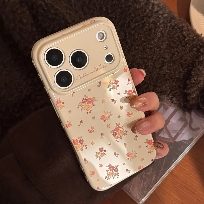 Korean Full Screen Flowers Pattern Soft Phone Case For iPhone PhoneShells