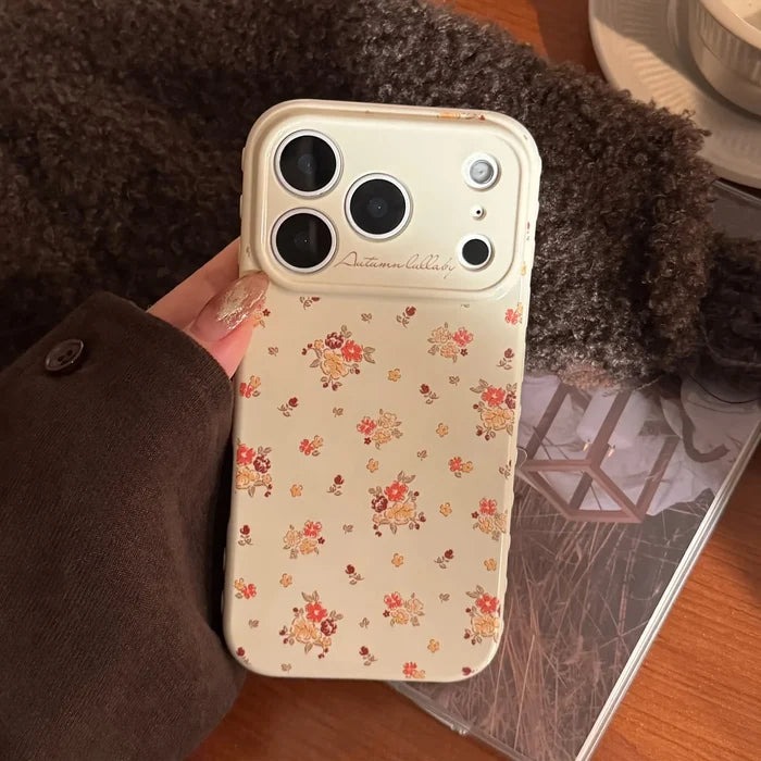 Korean Full Screen Flowers Pattern Soft Phone Case For iPhone PhoneShells