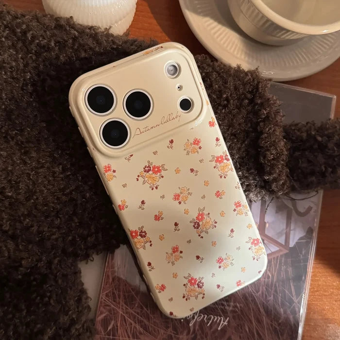 Korean Full Screen Flowers Pattern Soft Phone Case For iPhone PhoneShells