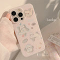 Korean Glitter Cartoon Cute Cats Clear Soft Phone Case For iPhone PhoneShells