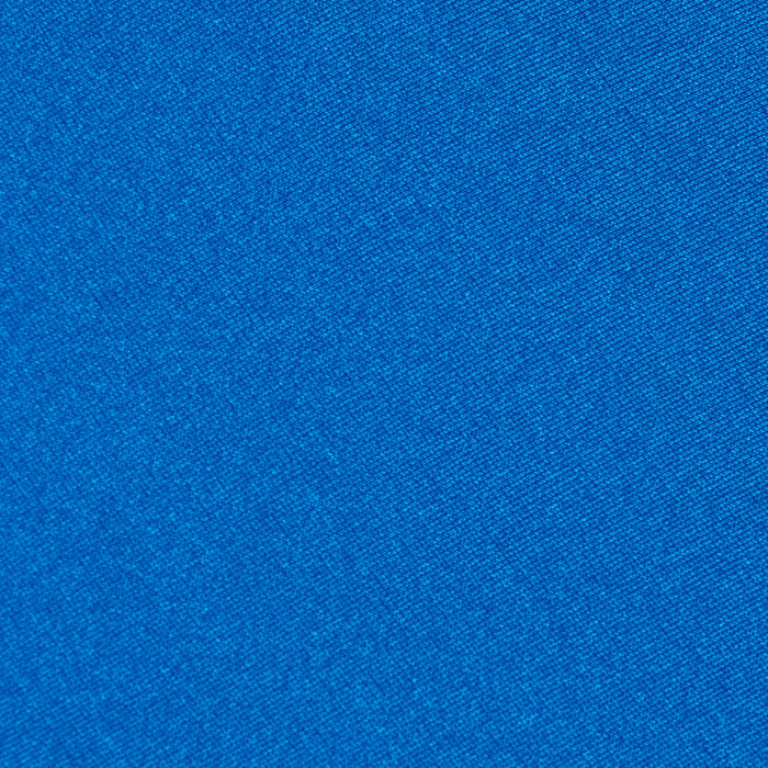 Close-up of the Kristin Triangle Bikini Top in capri blue, highlighting the fine weave and soft textured fabric—perfect for adjustable ties and comfortable wear.