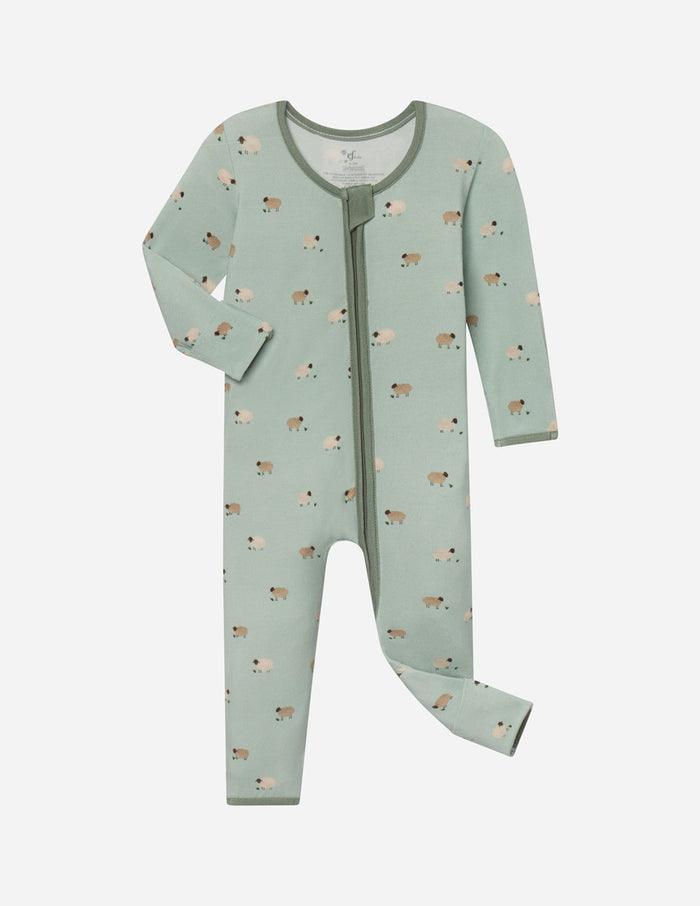 Lamb Bamboo Convertible Footed Onesie Elevated Faith