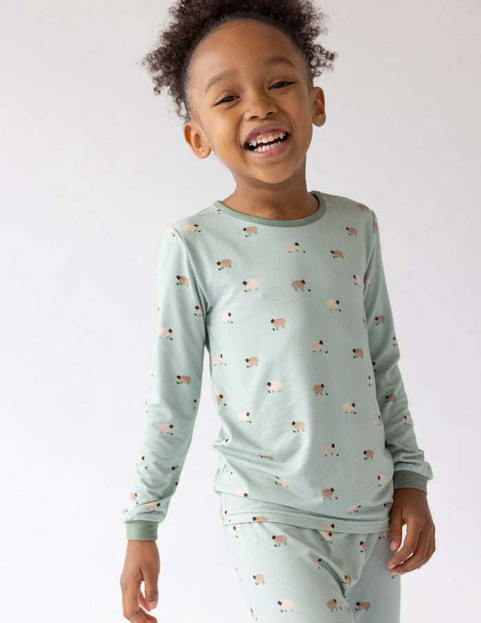 Lamb Bamboo Kids Pajama Set Elevated Faith