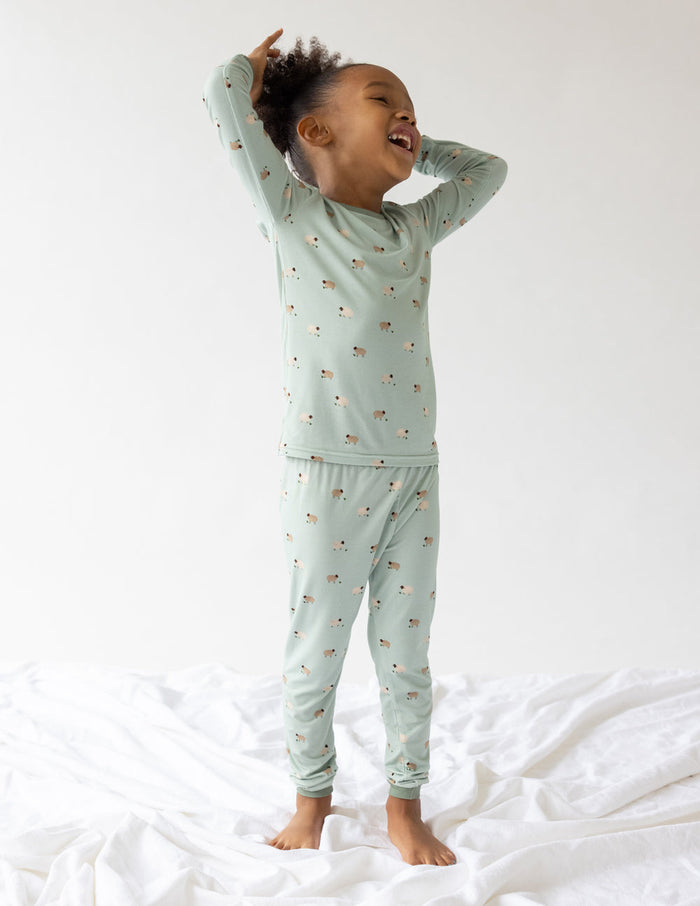 Lamb Bamboo Kids Pajama Set Elevated Faith