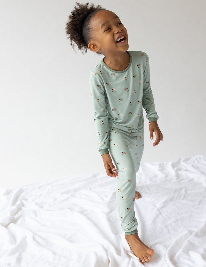 Lamb Bamboo Kids Pajama Set Elevated Faith