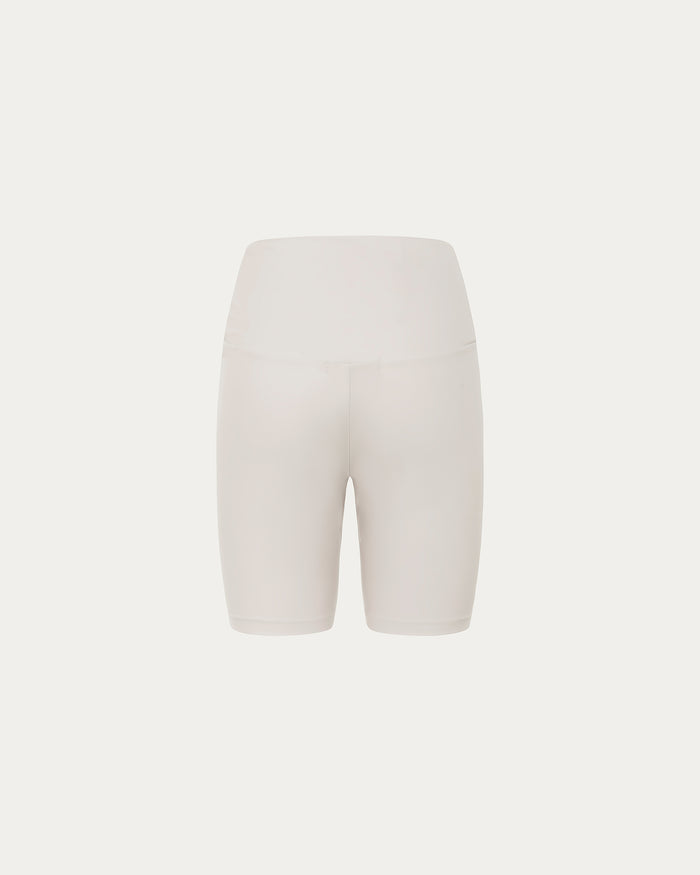 Leggings ciclista Eva - beige a vita alta