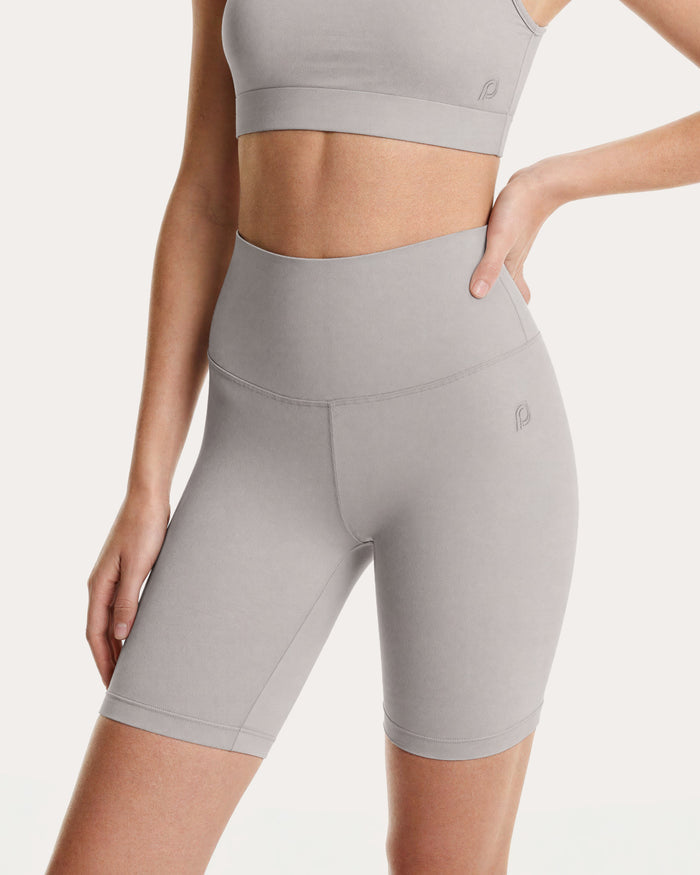 Leggings ciclista Eva - grigio a vita alta